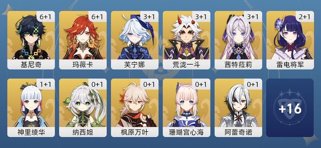 原神99黄 68角色黄 31武器黄 27五星角色 31五星武器 女主 60级