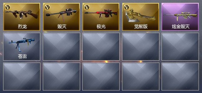 穿越火线（CF）1炫金武器 4V武器 1皮肤 可排位 新锐