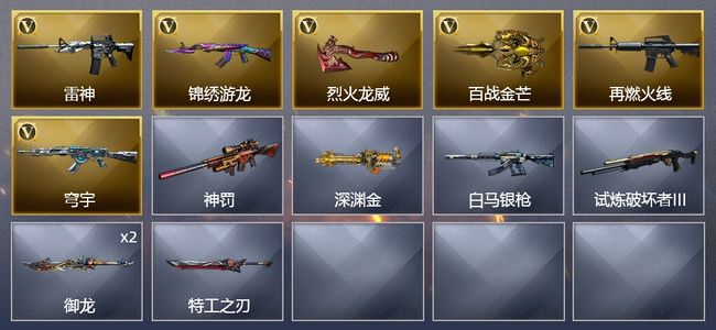 穿越火线（CF）6V武器 5皮肤 可排位 枪王