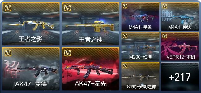 穿越火线：枪战王者V7 4王者武器 247英雄武器 7英雄角色 421万化 大师