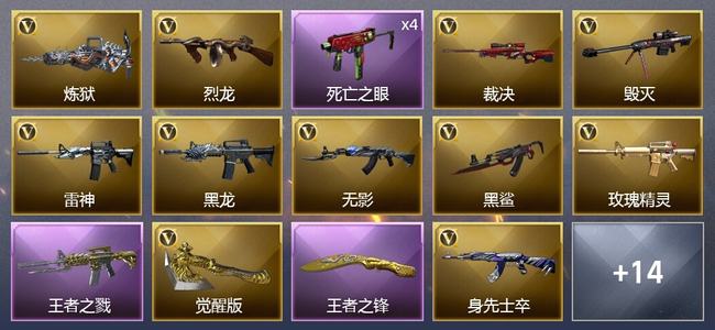穿越火线（CF）3王者武器 18V武器 12皮肤 可排位 新锐