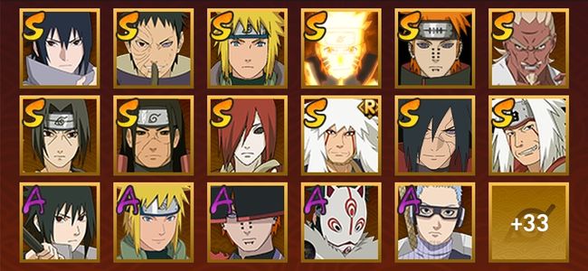 火影忍者V9 13S忍 37A忍 166忍 1764S碎片 18通灵 900W战力 前1000名 暗部