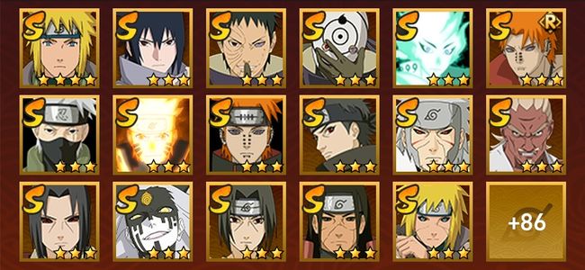 火影忍者V13 37S忍 66A忍 252忍 4403S碎片 19通灵 1000W战力 前1000名 中忍