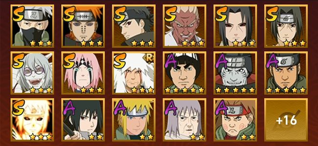 火影忍者V6 10S忍 23A忍 112忍 1384S碎片 14通灵 700W战力 前500名 暗部