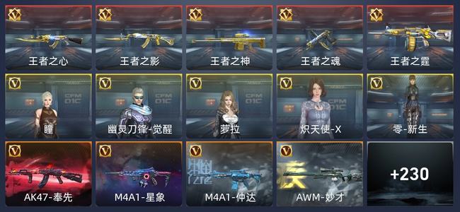 穿越火线：枪战王者V7 5王者 239英雄武器 5英雄角色 309万化 专家S