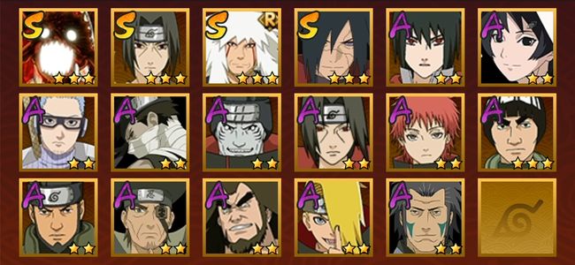 火影忍者V8 4S忍 13A忍 67忍 475S碎片 12通灵 200W战力 前500名 上忍