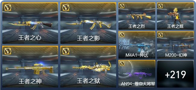 穿越火线：枪战王者V5 8王者武器 260英雄武器 8英雄角色 418万化 枪皇S