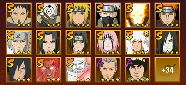 火影忍者V11 16S忍 35A忍 174忍 2124S碎片 18通灵 700W战力 前1000名 见习