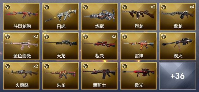 穿越火线（CF）6王者武器 2炫金武器 45V武器 3V角色 28皮肤 可排位 枪王