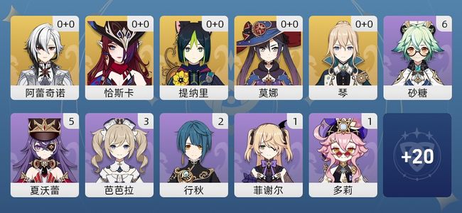 原神6黄 5角色黄 1武器黄 5五星角色 1五星武器 女主 54级