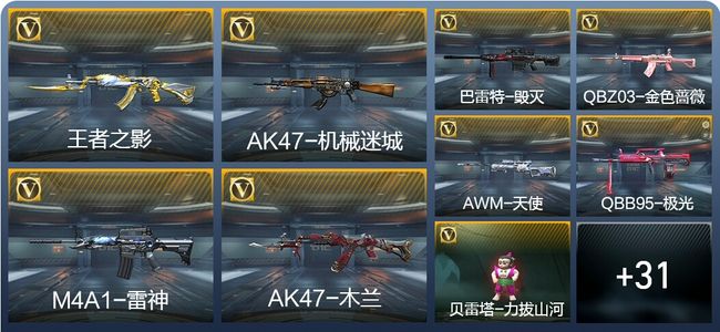 穿越火线：枪战王者2王者武器 40英雄武器 1英雄角色 40万化 枪皇SS