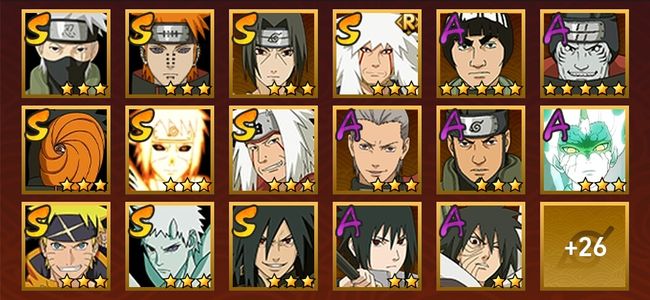 火影忍者V10 10S忍 33A忍 129忍 1296S碎片 16通灵 600W战力 前500名 影级