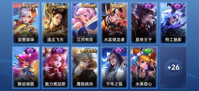 王者荣耀13史诗 37皮肤 尊贵铂金II