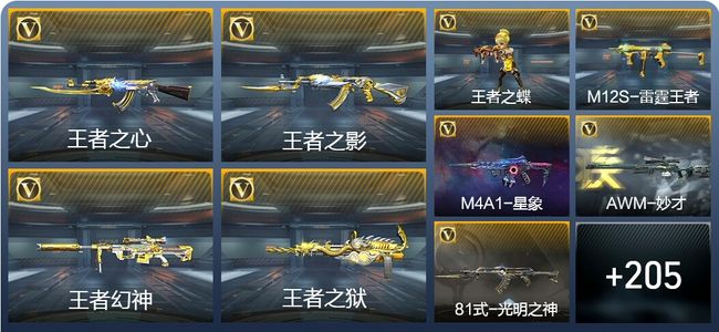 穿越火线：枪战王者V7 22王者武器 214英雄武器 6英雄角色 481万化 枪圣