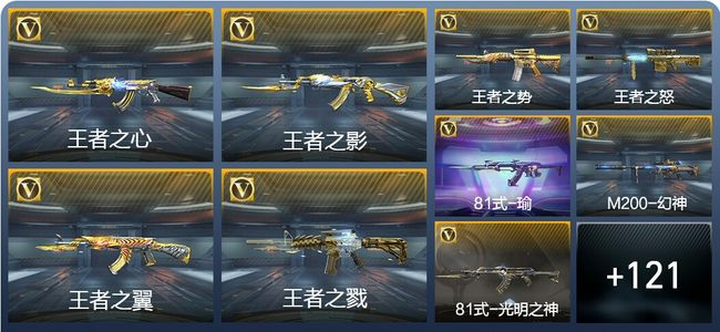 穿越火线：枪战王者V8 20王者武器 139英雄武器 4英雄角色 292万化 大师