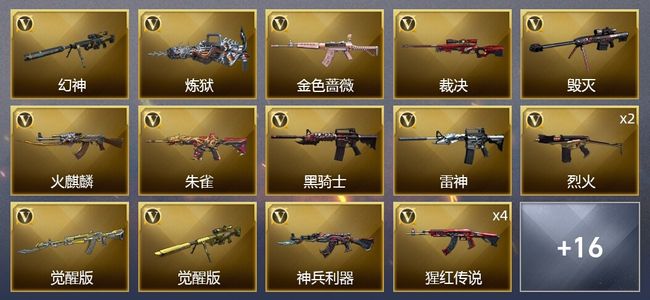 穿越火线（CF）33V武器 1V角色 12皮肤 可排位 精英