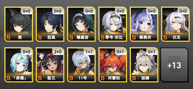 绝区零18黄 15角色黄 12S角色 3S音擎 6S邦布 女主 57