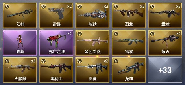 穿越火线（CF）4王者武器 4炫金武器 80V武器 1V角色 11皮肤 可排位 专家