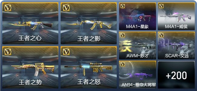 穿越火线：枪战王者V8 19王者武器 209英雄武器 9英雄角色 484万化 大师SS