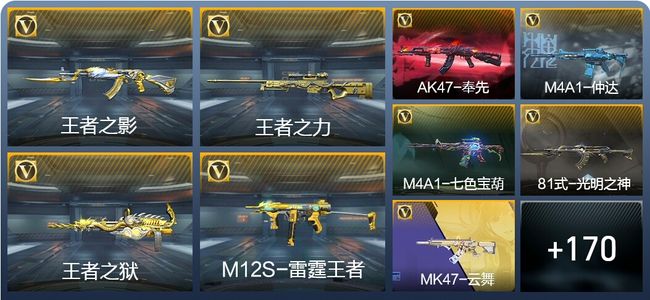 穿越火线：枪战王者11王者武器 179英雄武器 6英雄角色 296万化 枪王SSS