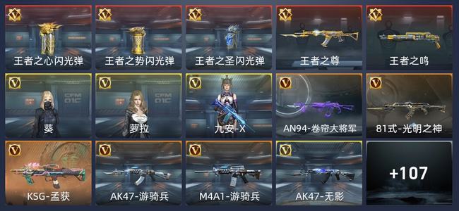 穿越火线：枪战王者5王者 118英雄武器 3英雄角色 282万化 新锐