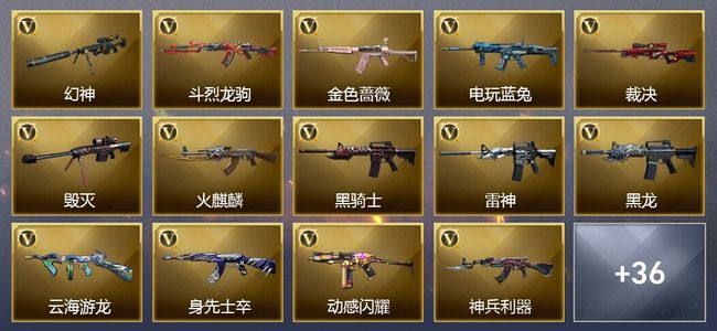 穿越火线（CF）1王者武器 40V武器 18皮肤 可排位 枪王