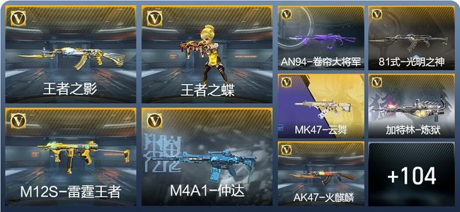 穿越火线：枪战王者V3 5王者武器 142英雄武器 261万化 枪圣SSS