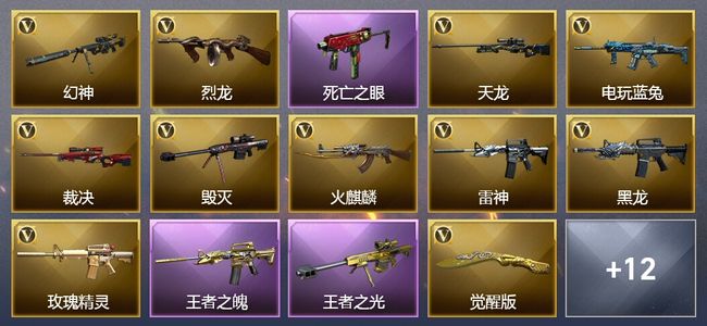 穿越火线（CF）3王者武器 27V武器 17V角色 8皮肤 可排位