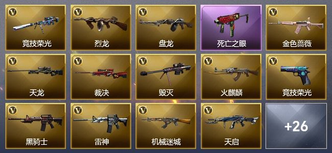 穿越火线（CF）9王者武器 3炫金武器 53V武器 16V角色 12皮肤 可排位