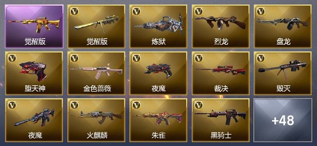 穿越火线（CF）6王者武器 6炫金武器 106V武器 12V角色 11皮肤 可排位