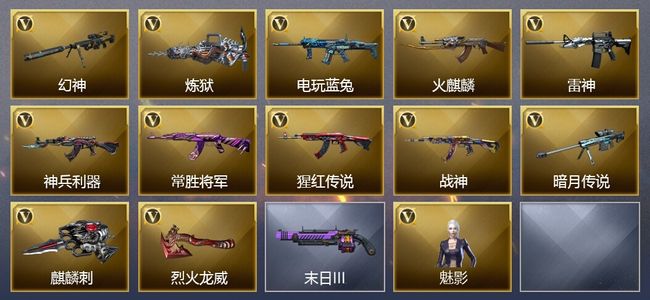 穿越火线（CF）12V武器 16V角色 10皮肤 可排位