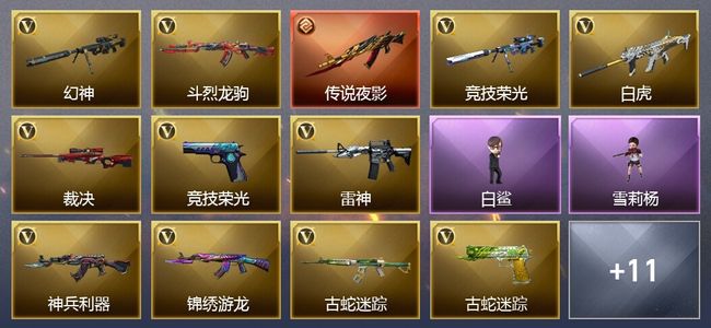 穿越火线（CF）1传说武器 41V武器 21V角色 6皮肤 可排位