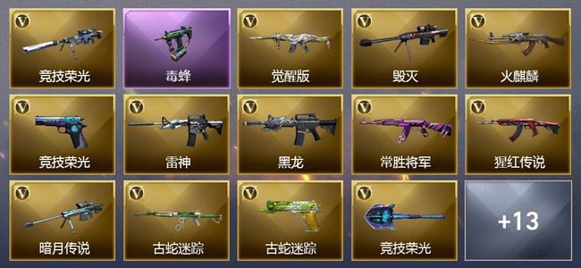 穿越火线（CF）2王者武器 27V武器 10V角色 5皮肤 可排位