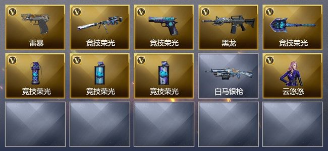 穿越火线（CF）1王者武器 25V武器 3V角色 1皮肤 可排位