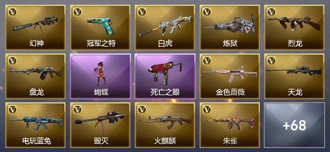 穿越火线（CF）5王者武器 4炫金武器 119V武器 29V角色 31皮肤 可排位