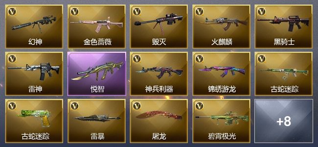 穿越火线（CF）1王者武器 17V武器 24V角色 2皮肤 可排位