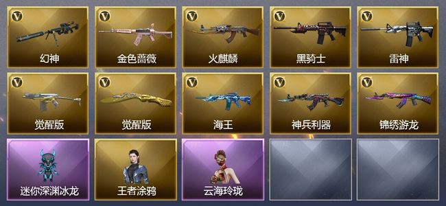 穿越火线（CF）2王者武器 8V武器 24V角色 1皮肤 可排位