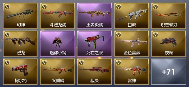 穿越火线（CF）13王者武器 83V武器 34V角色 26皮肤 可排位