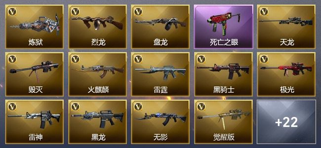 穿越火线（CF）1王者武器 2炫金武器 54V武器 24V角色 5皮肤 可排位