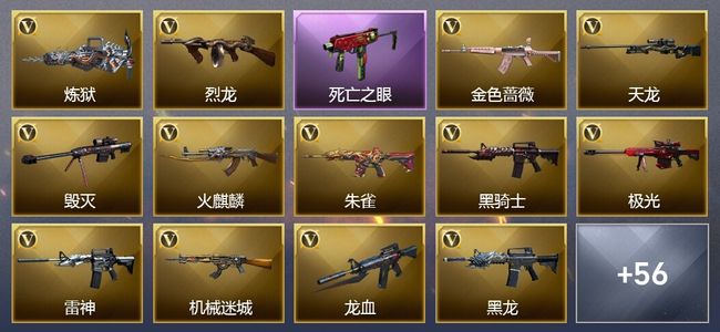穿越火线（CF）14王者武器 7炫金武器 68V武器 28V角色 33皮肤 可排位