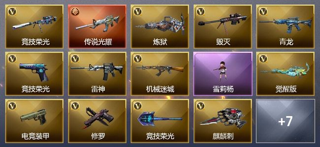 穿越火线（CF）1传说武器 1王者武器 35V武器 6V角色 4皮肤 可排位