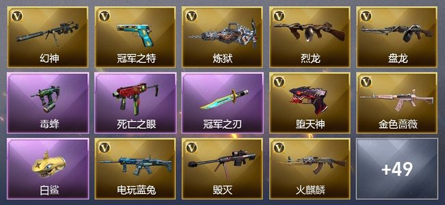 穿越火线（CF）4王者武器 4炫金武器 80V武器 14V角色 23皮肤 可排位