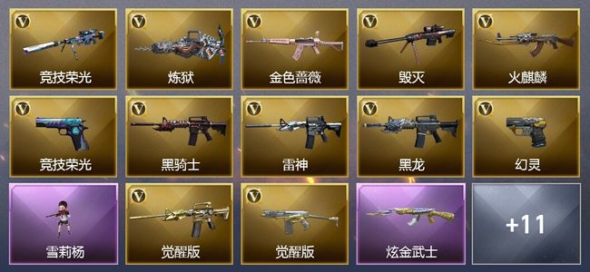 穿越火线（CF）2王者武器 2炫金武器 43V武器 9V角色 6皮肤 可排位