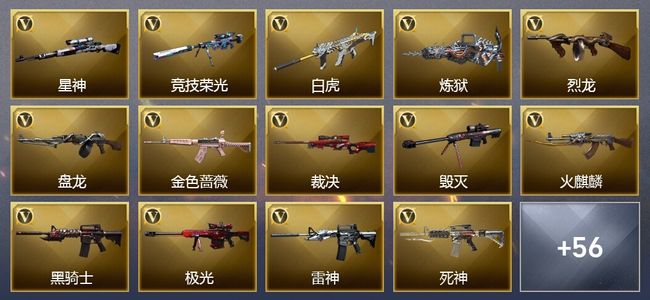 穿越火线（CF）5王者武器 89V武器 32V角色 21皮肤 可排位