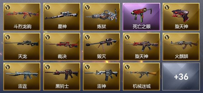 穿越火线（CF）9王者武器 1炫金武器 89V武器 9V角色 16皮肤 可排位