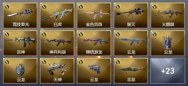 穿越火线（CF）1王者武器 56V武器 31V角色 7皮肤 可排位
