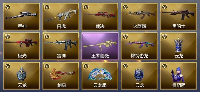 穿越火线（CF）1王者武器 22V武器 11V角色 5皮肤 可排位