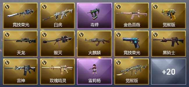 穿越火线（CF）3王者武器 47V武器 11V角色 8皮肤 可排位