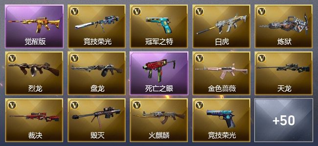 穿越火线（CF）5王者武器 2炫金武器 63V武器 27V角色 24皮肤 可排位