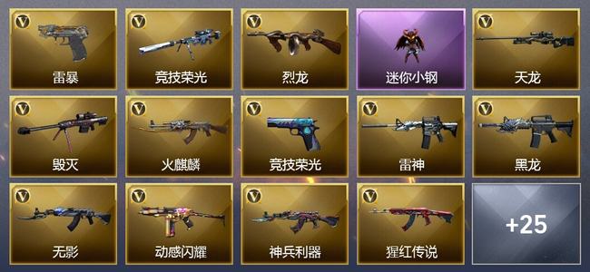 穿越火线（CF）45V武器 23V角色 5皮肤 可排位